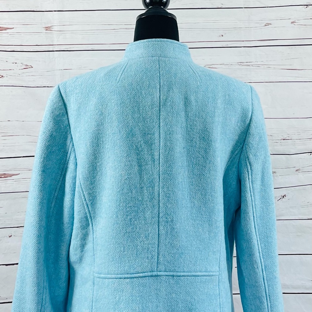 Talbots Women’s Blazer Jacket Blue Wool Blend Twill Size 18 - Picture 5 of 10